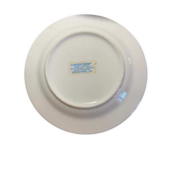 Antique Chinese Double Happiness Porcelain Plates Set Of 4 - Picture 5 of 5